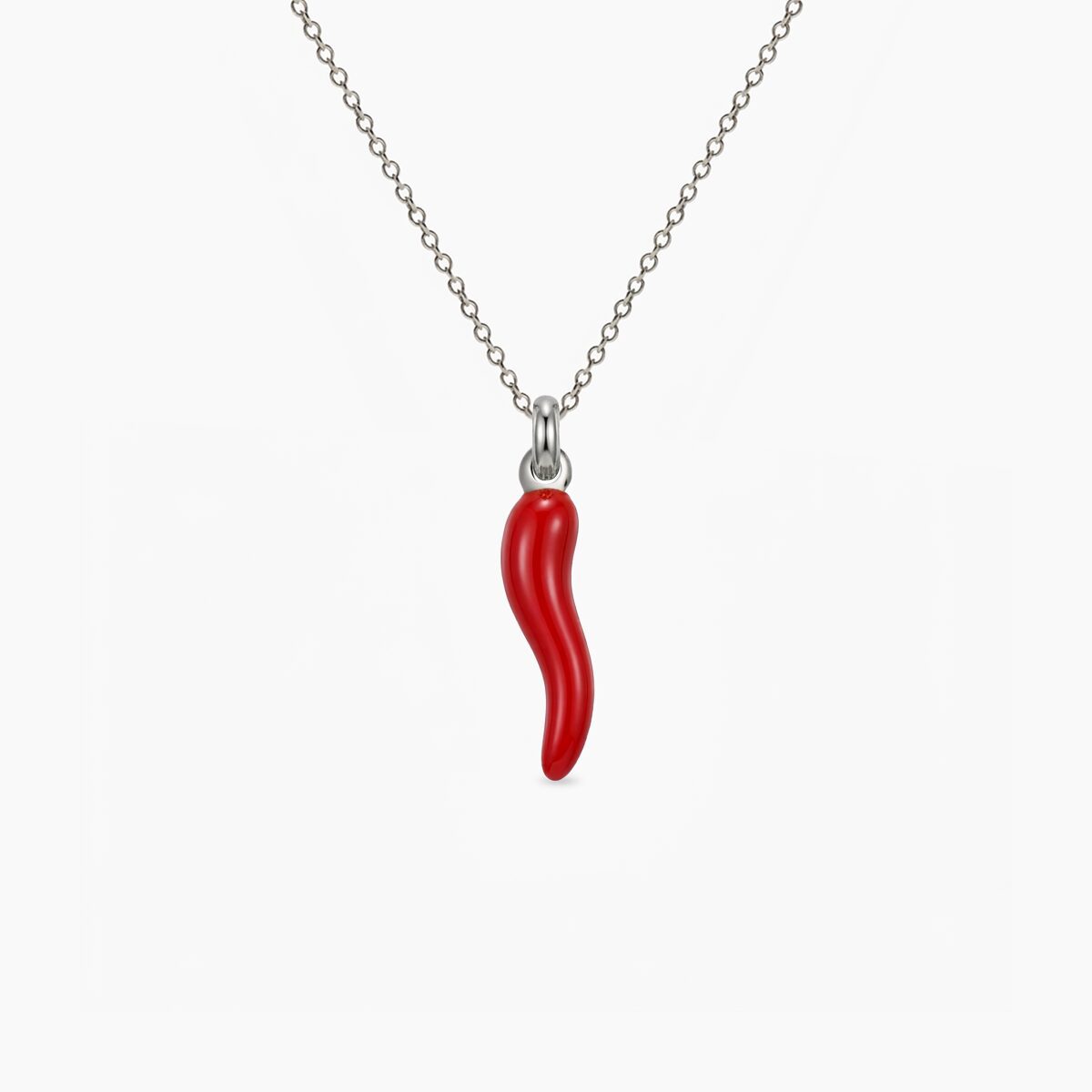 Charm-ogrlica-crvena-papričica-stainless-steel Charm ogrlica crvena papričica stainless steel - Slika 1