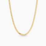 Herringbone snake chain ogrlica stainless steel sa pozlatom