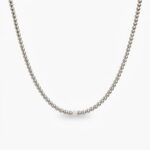 Crystal roze kvarc stainless steel mini ogrlica