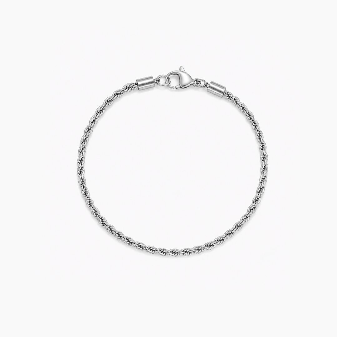 rope-chain-narukvica-srebrna Rope chain narukvica stainless steel - Slika 1
